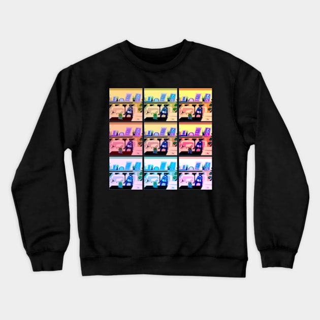 Colorful Coffee Cafe Crewneck Sweatshirt by Laramochi